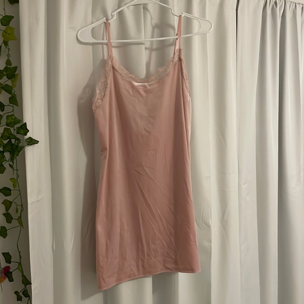 Pink lace mini slip dress (vintage inc)
